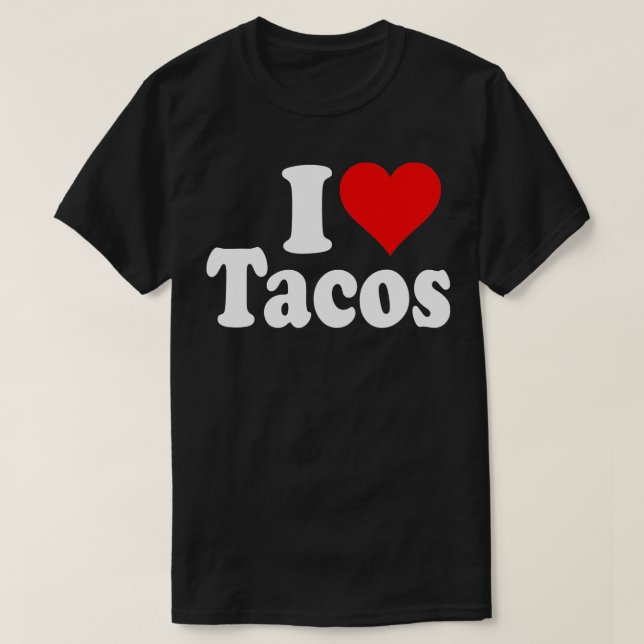 CAMISETA ME ENCANTAN LOS TACOS QUE CORAZÓN TACOS (Diseño del anverso)