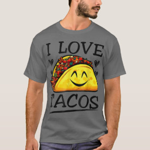Camiseta Me Encantan Los Tacos Sonrientes Para Los Hombres