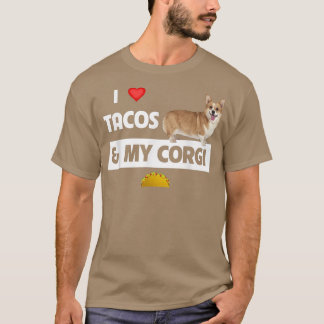 Camiseta Me Encantan Los Tacos Y Mi Corgi Welsh Dog Meican 