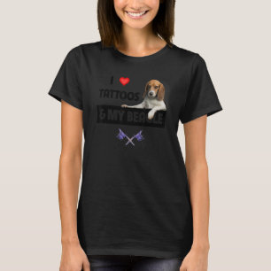 Camiseta Me encantan los tatuajes y mi papá beagle Dog Tatt