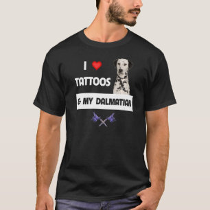 Camiseta Me encantan los tatuajes y mi perra dálmata tóma m