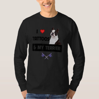 Camiseta Me encantan los tatuajes y mis tatuajes de perro d