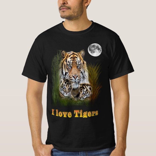 Camiseta Me encantan los Tigres (Anverso)
