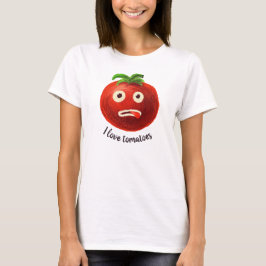 Camiseta Me encantan los tomates Kawaii Funny Vegetable