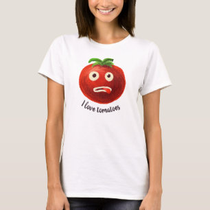 Camiseta Me encantan los tomates Kawaii Funny Vegetable