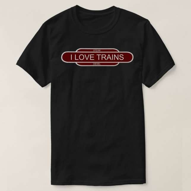 Camiseta Me encantan los trenes (Diseño del anverso)