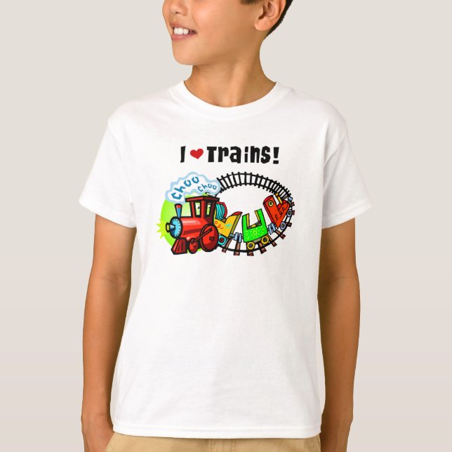 Camiseta Me encantan los trenes (Anverso)