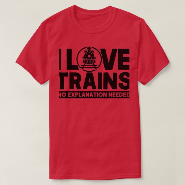 Camiseta Me Encantan Los Trenes Sin Explicación (Diseño del anverso)