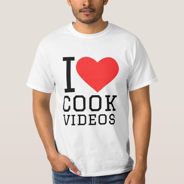 Camiseta Me encantan los videos de cocinar (Anverso)