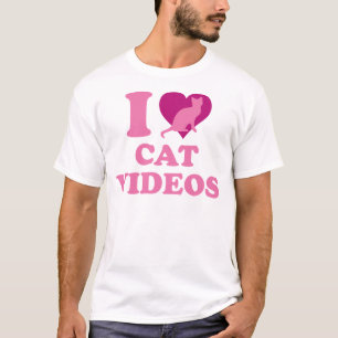 Camiseta Me encantan los videos de gatos