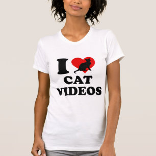 Camiseta Me Encantan Los Videos De Gatos