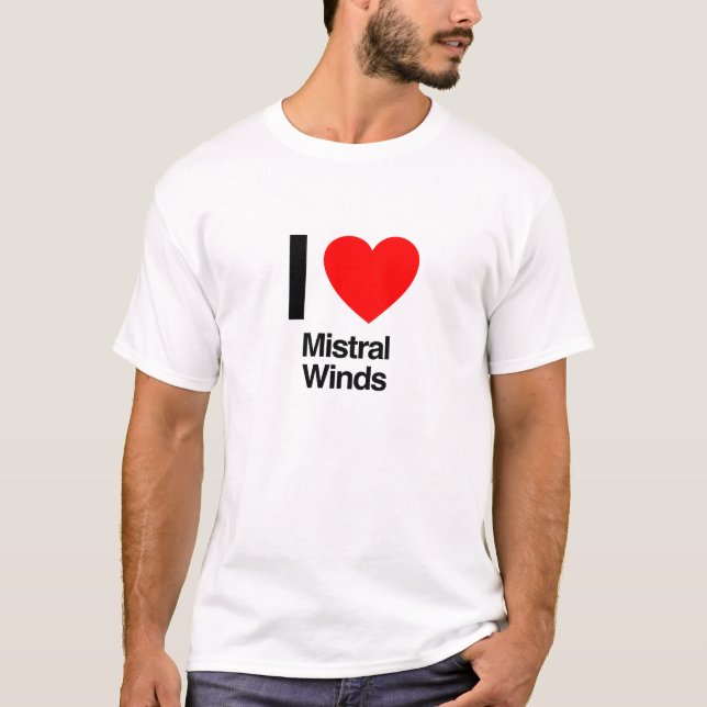 Camiseta me encantan los vientos mistrales (Anverso)