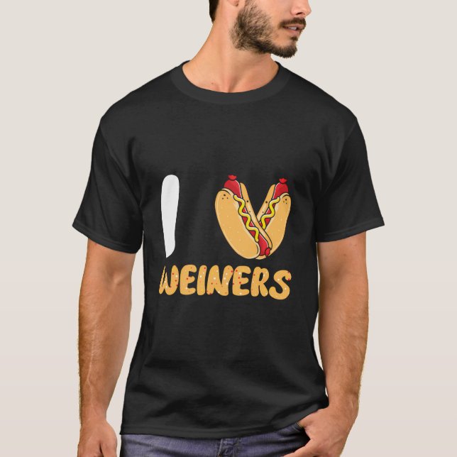Camiseta Me encantan los Weiners Frank Sausage Bun Funny Ho (Anverso)
