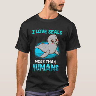 Camiseta Me Encantan Más Las Focas Que Los Humanos