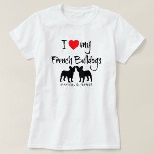 Camiseta Me encantan mis Bulldoges franceses