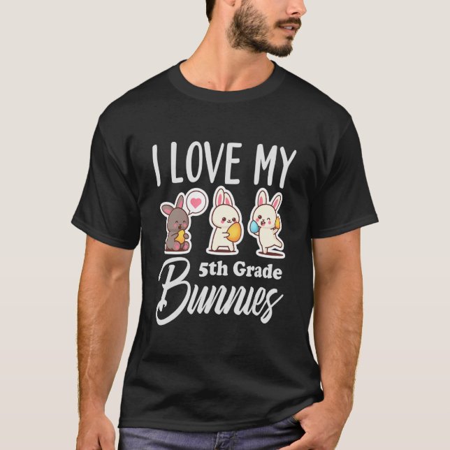 Camiseta Me Encantan Mis Bunnies De 5º Grado, Cuto Teac De  (Anverso)