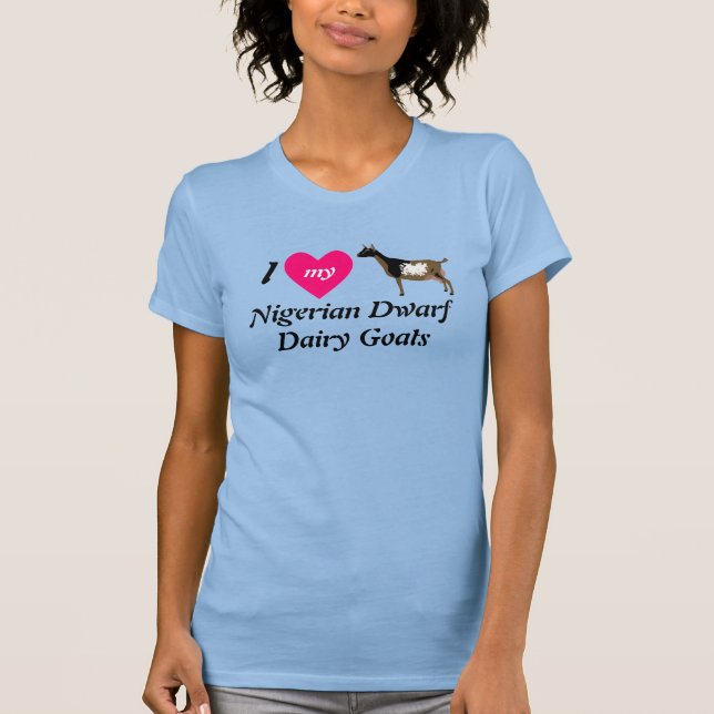 Camiseta Me encantan mis cabras lecheras nigerianas (Anverso)