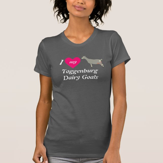 Camiseta Me encantan mis cabras lecheras togolesas (Anverso)