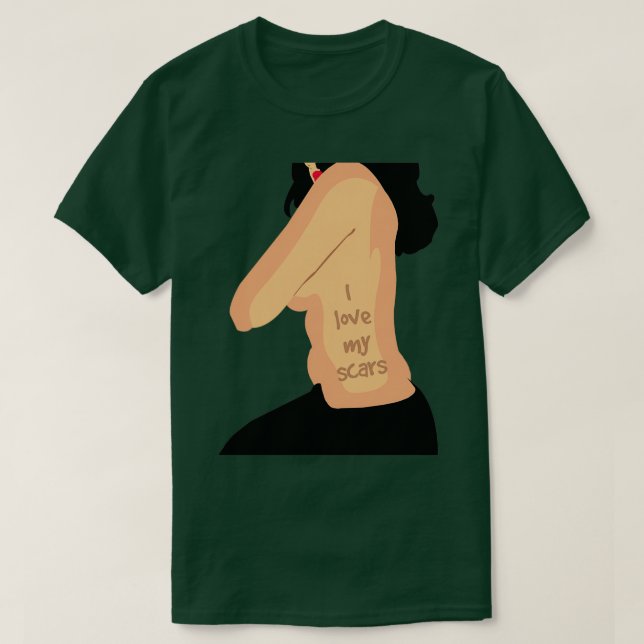 Camiseta Me encantan mis cicatrices (Diseño del anverso)