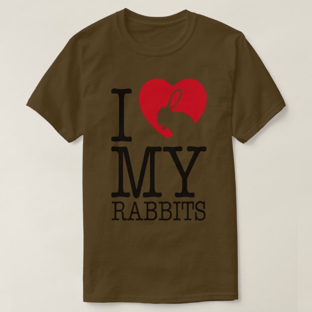 Camiseta Me encantan mis conejos (Diseño del anverso)
