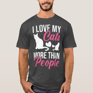 Camiseta Me encantan mis gatos más que los amantes de los g