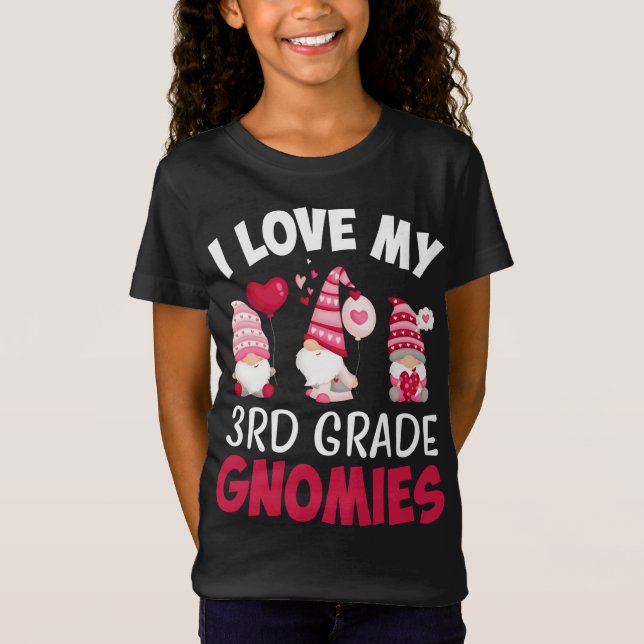 Camiseta Me encantan mis gnomies de tercer grado, Día de Sa (Anverso)