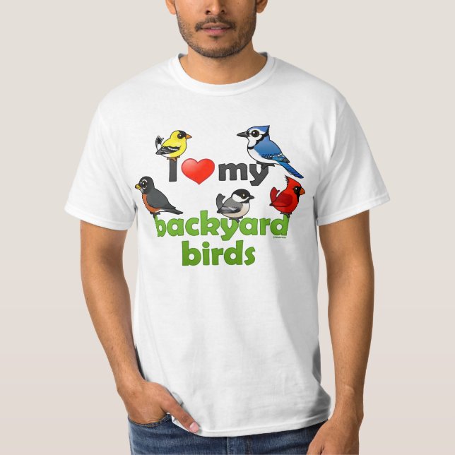 Camiseta Me encantan mis pájaros traseros (Anverso)