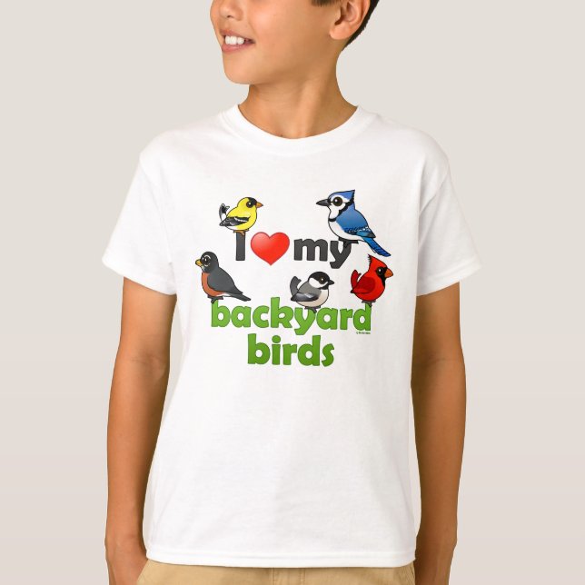Camiseta Me encantan mis pájaros traseros (Anverso)