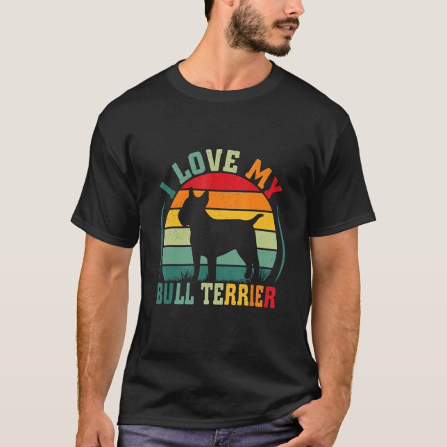 Camiseta Me encantan mis perros adoradores de toros Mascota (Anverso)