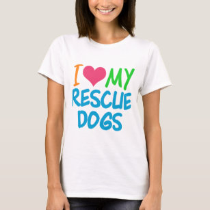 Camiseta Me encantan mis perros de rescate