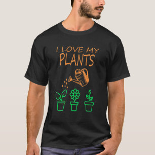 Camiseta Me encantan mis plantas cultivando invernadero de