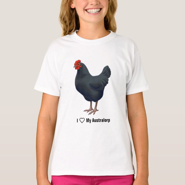 Camiseta Me encantan mis pollos australianos (Anverso)