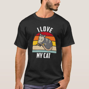 Camiseta Me encantan mis postigos graciosos de Cat Opossum