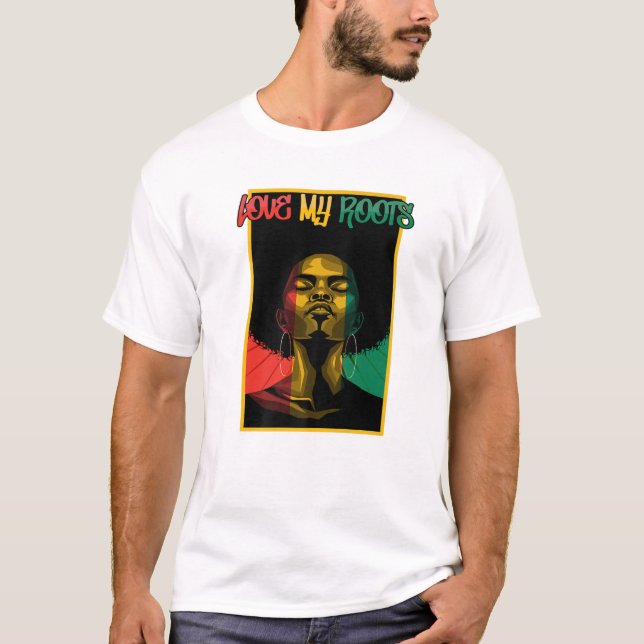 Camiseta Me Encantan Mis Raíces De Nuevo Poderoso Orgullo D (Anverso)