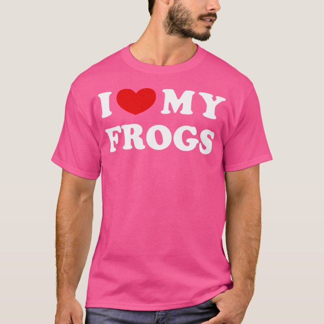 Camiseta Me Encantan Mis Ranas. Corro Mis Ranas. (Anverso)