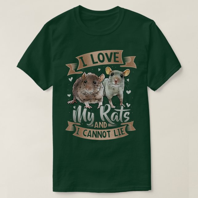 Camiseta Me Encantan Mis Ratas Que No Puedo Mentir Rat Mom  (Diseño del anverso)