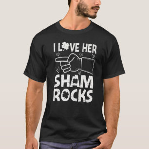 Camiseta Me encantan sus rocas St. Patrick's Day Couples