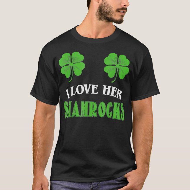 Camiseta Me encantan sus rocas St Patrick's Day Couples Fun (Anverso)
