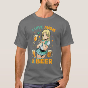 Camiseta Me Encanto Anime Y Cerveza - Cute Kawaii - Manga O