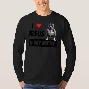 Camiseta Me Encanto Jesús Y Mi Mascota Pittie Pitbull Perro