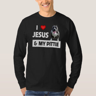 Camiseta Me Encanto Jesús Y Mi Mascota Pittie Pitbull Perro
