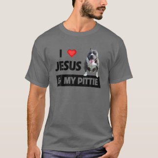 Camiseta Me Encanto Jesús Y Mi Mascota Pittie Pitbull Perro