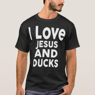 Camiseta Me Encanto Jesús Y Patos Graciosos.