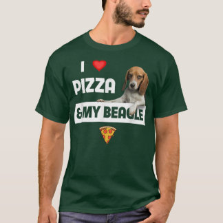 Camiseta Me Encanto La Pizza Y Mi Propietario De Perro Beag