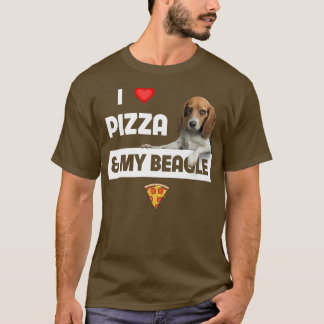 Camiseta Me Encanto La Pizza Y Mi Propietario De Perro Beag