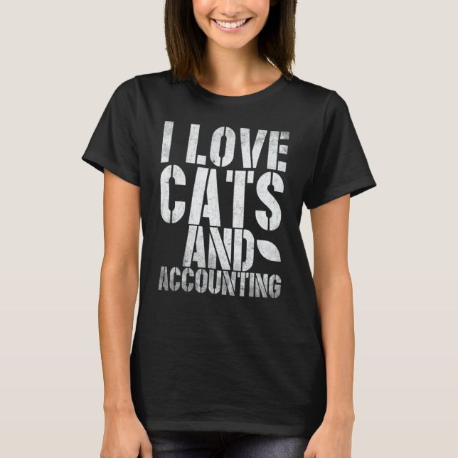 Camiseta Me Encanto Los Gatos Y El Libro De Contabilidad Cp (Anverso)