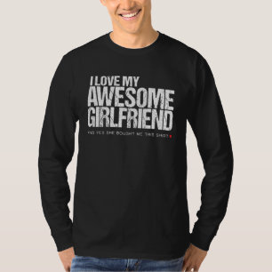Camiseta Me Encanto Mi Awesome Girlfriend Boyfriend Parejas