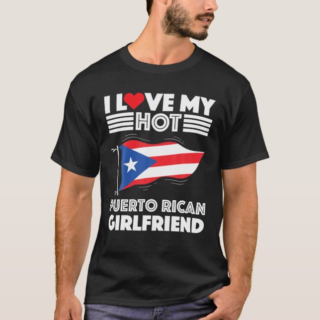 Camiseta Me Encanto Mi Novia Puertorriqueña Boyfriend Pu (Anverso)