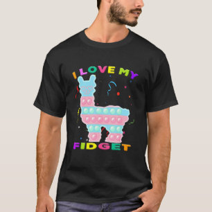 Camiseta Me Encanto Mis Fidgets Pop It Llama Juego Pequeño 