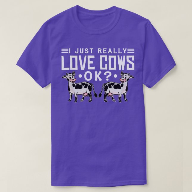 Camiseta Me Encanto Realmente De Las Vacas (Diseño del anverso)
